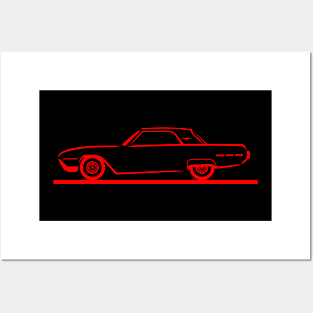 1962 Ford Thunderbird Hard Top Wall Art by PauHanaDesign